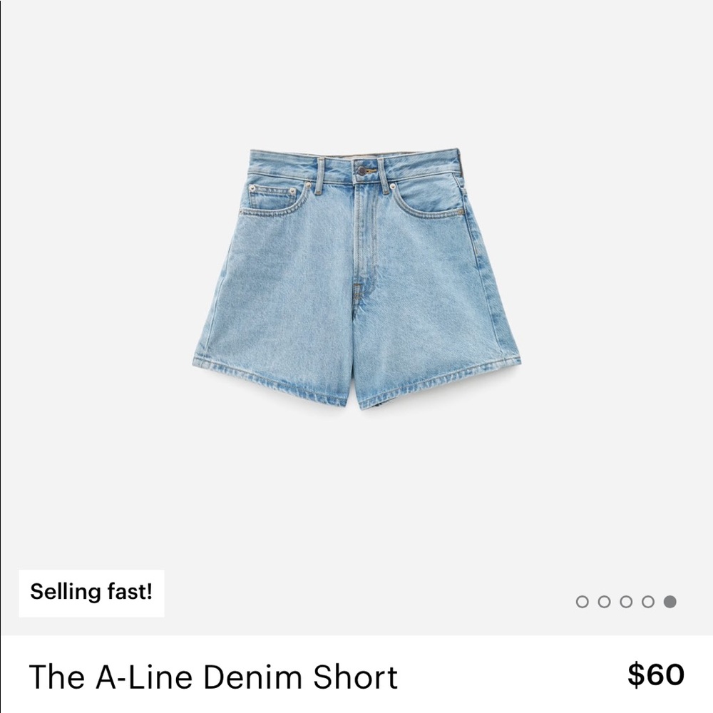 Everlane A-Line Denim Shorts